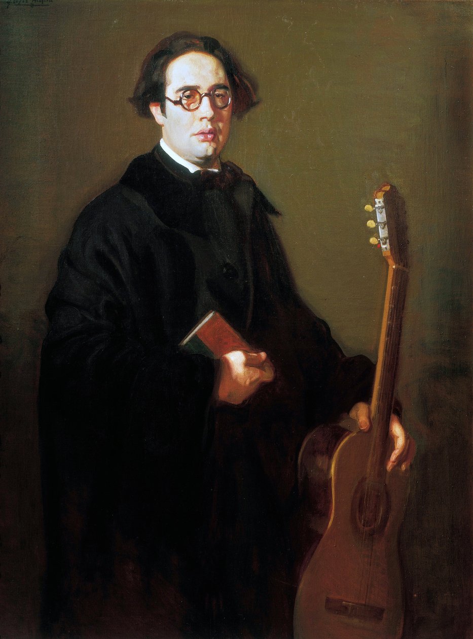 Porträt von Andres Segovia von Jose Maria Lopez Mezquita