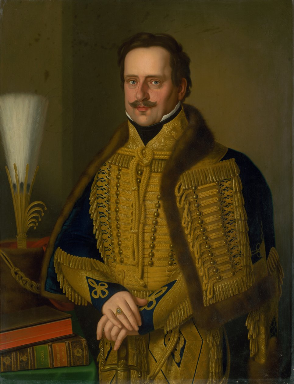 Porträt des Komitatsvorstehers von Spiš, Graf Karol Csáky, in festlicher Uniform von Josef Czauczik