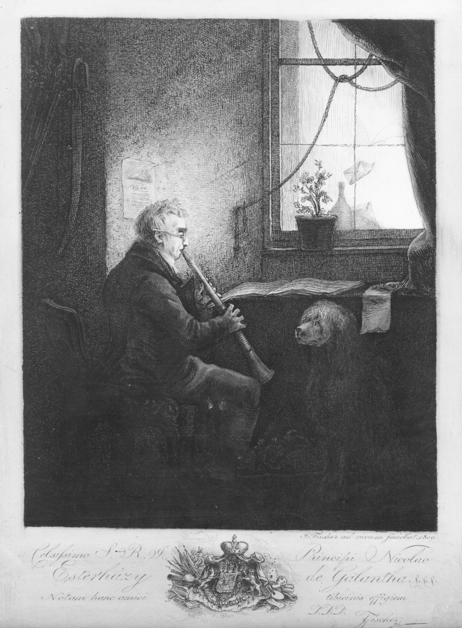 Herzog Esterhazy spielt Klarinette, 1809 von Josef Fischer