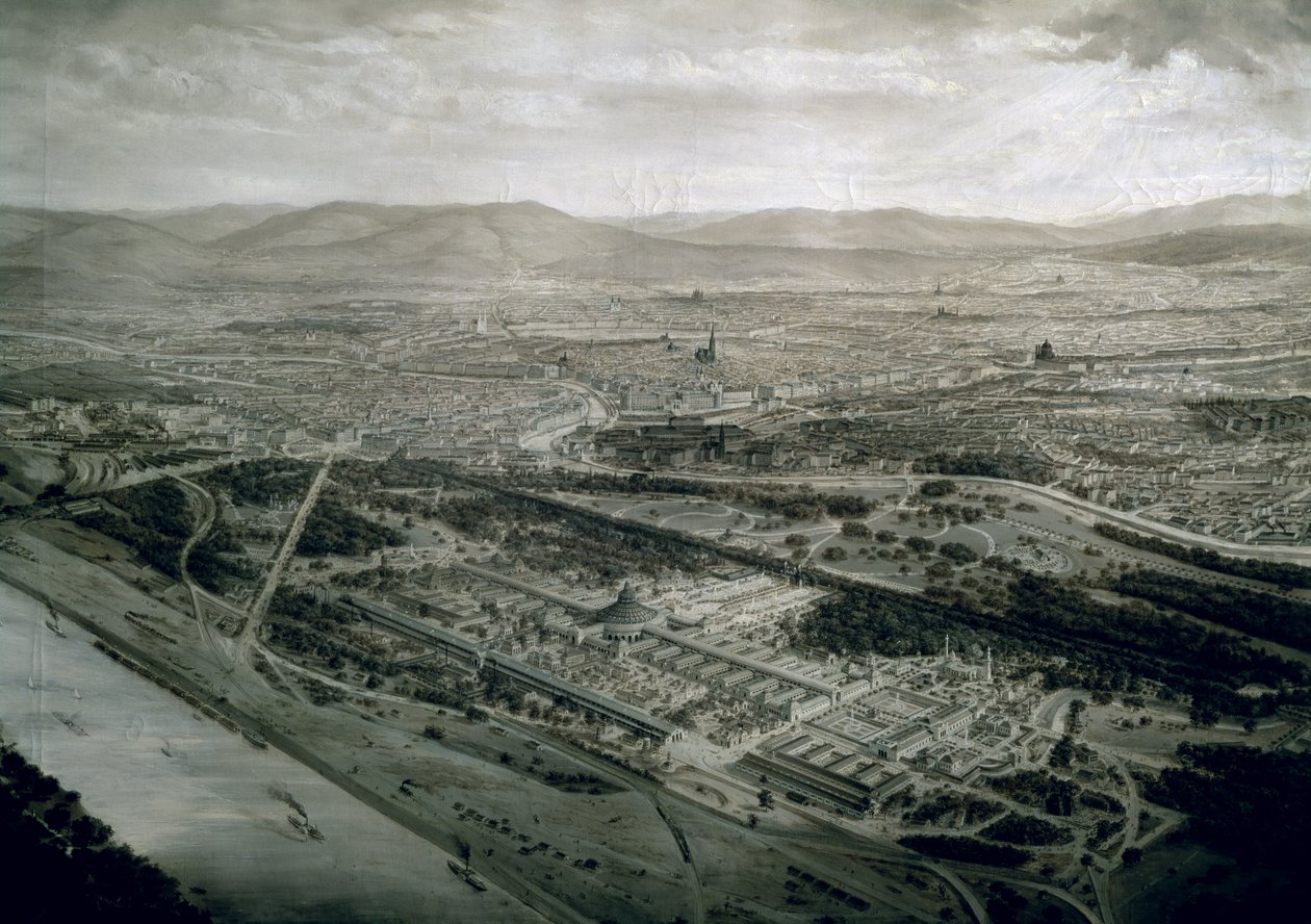 Ansicht von Wien zur Zeit der Weltausstellung, 1873 von Josef Langl