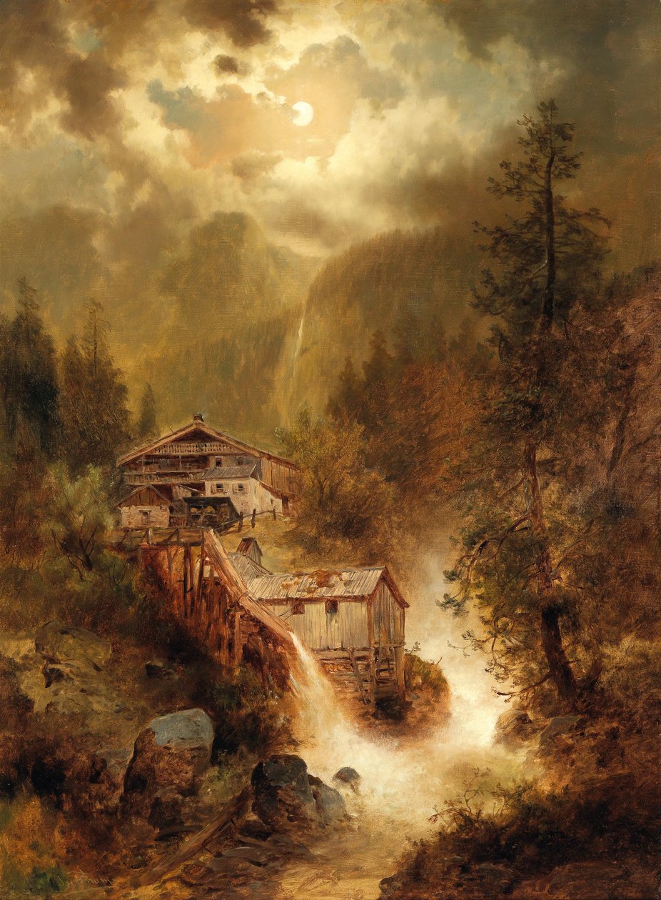 Annähernder Sturm in den Hochgebirgen von Josef Thoma