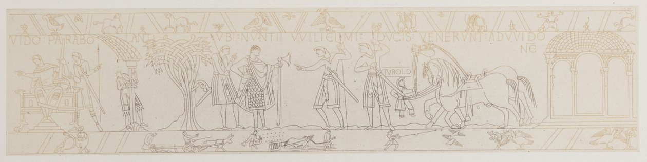 [Szene aus dem Teppich von Bayeux] von Josef Albert