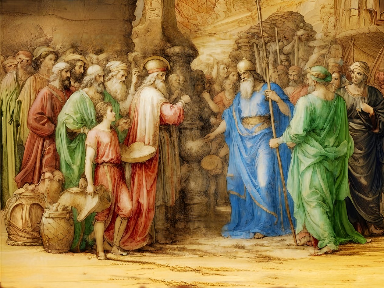 Abram und Melchisedek von Josef Johann Michel