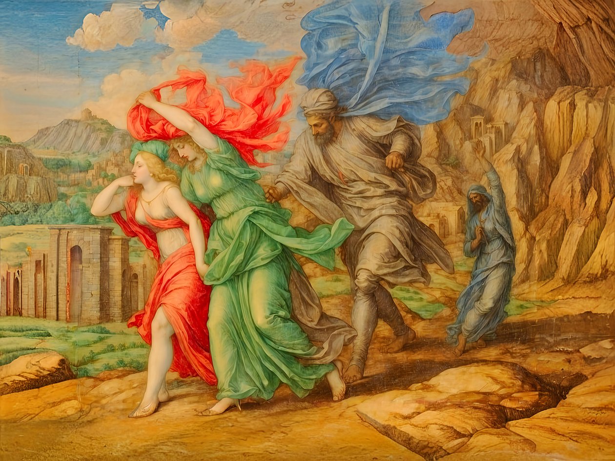 Flucht aus Sodom und Gomorra von Josef Johann Michel