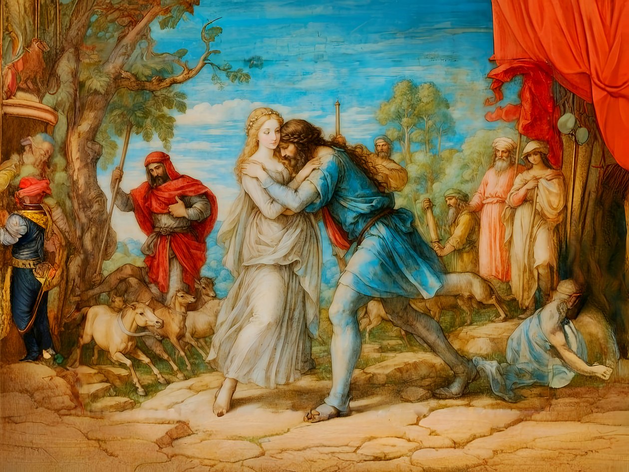 Jakob trifft Rahel von Josef Johann Michel