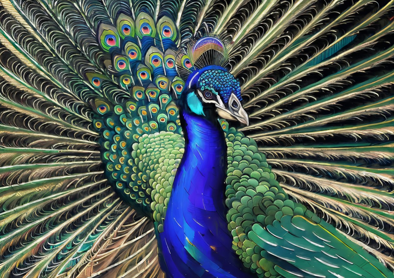 Tiere: Pfau 1 von Josef Johann Michel