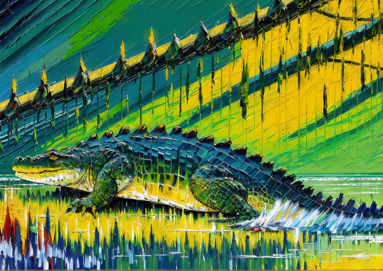 Tiere Krokodil von Josef Johann Michel
