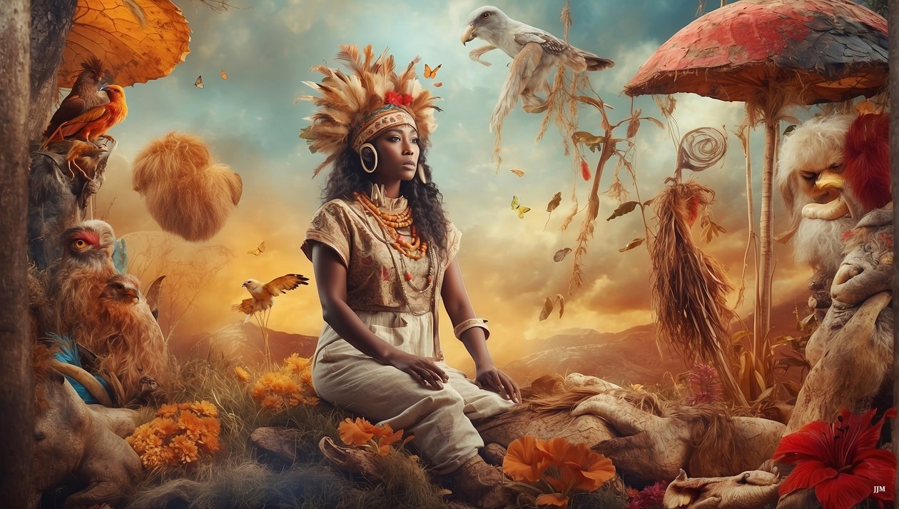 Dreamcore_traumhafte Szene-Aborigines_04 von Josef Johann Michel