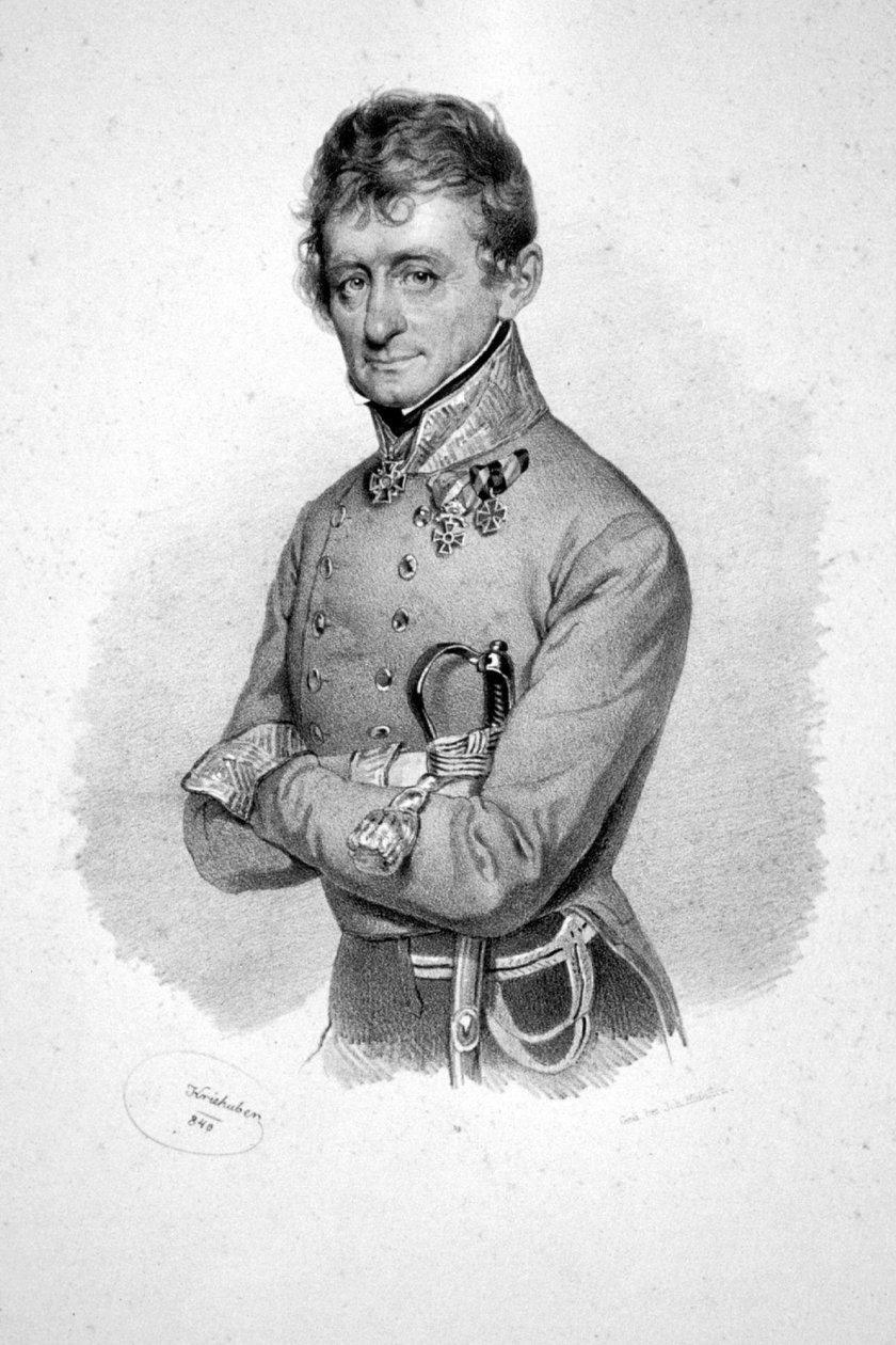 Franz Georg Dominik von Waldstätten Litho von Josef Kriehuber