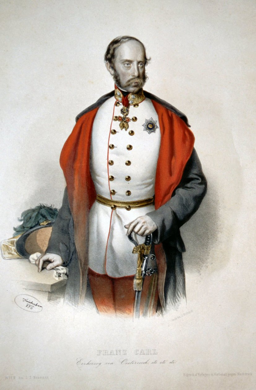 Franz Karl Erzherzog Litho von Josef Kriehuber