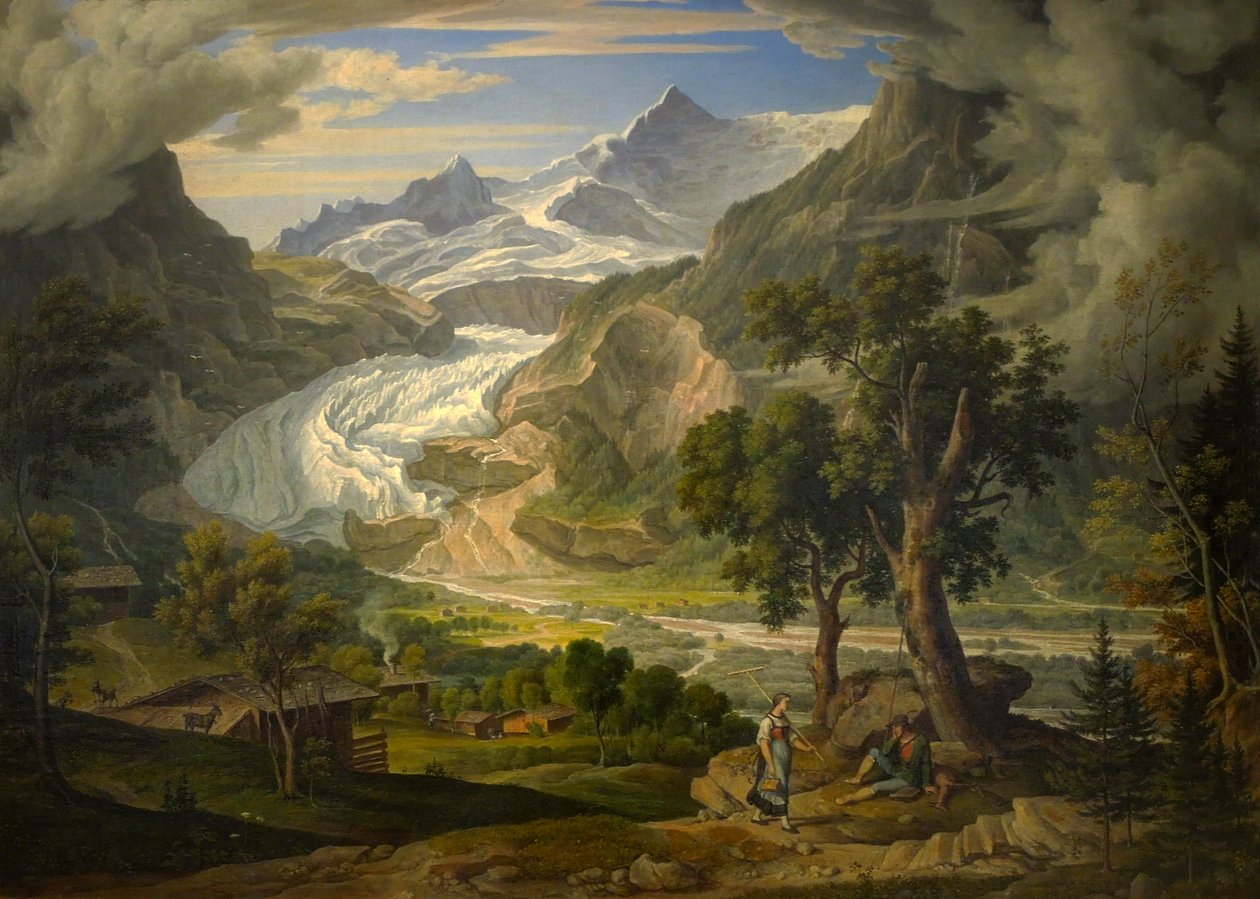 Der Gletscher Grindelwald in den Alpen von Joseph Anton Koch