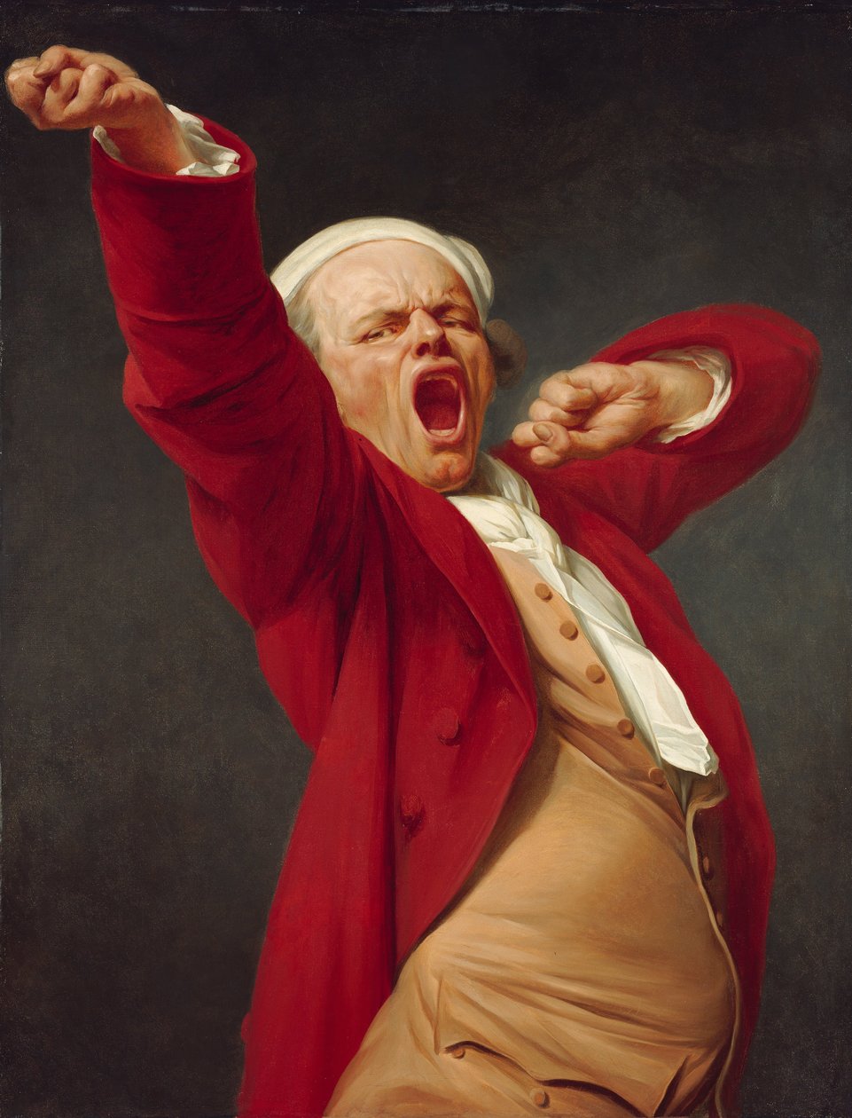 Selbstporträt, gähnend von Joseph Ducreux