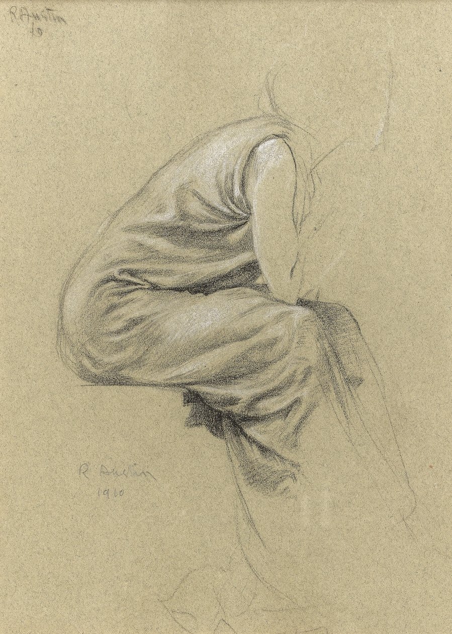 Profilstudie einer sitzenden Figur von Joseph Edward Southall