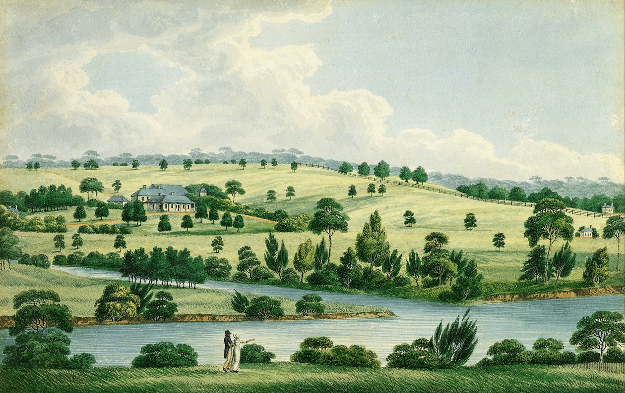 Residenz von John Macarthur Esq in der Nähe von Parramatta N.S.W. von Joseph Lycett
