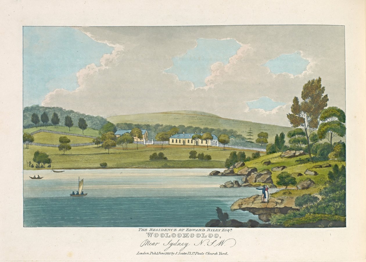 Die Residenz von Edward Riley Esquire, Wooloomooloo, in der Nähe von Sydney N. S. W. von Joseph Lycett