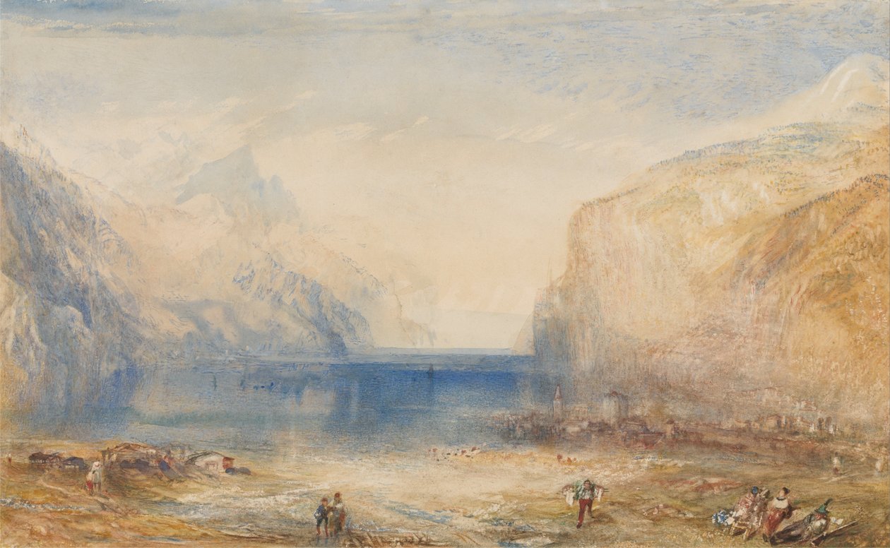 Flüelen - Morgen (Blick auf den See) von Joseph Mallord William Turner