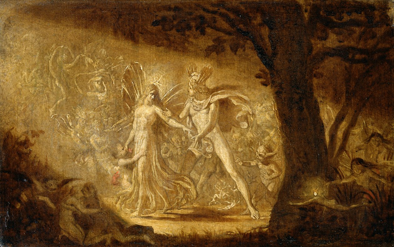 Studie für Der Streit von Oberon und Titania, ca. 1849 von Joseph Noel Paton