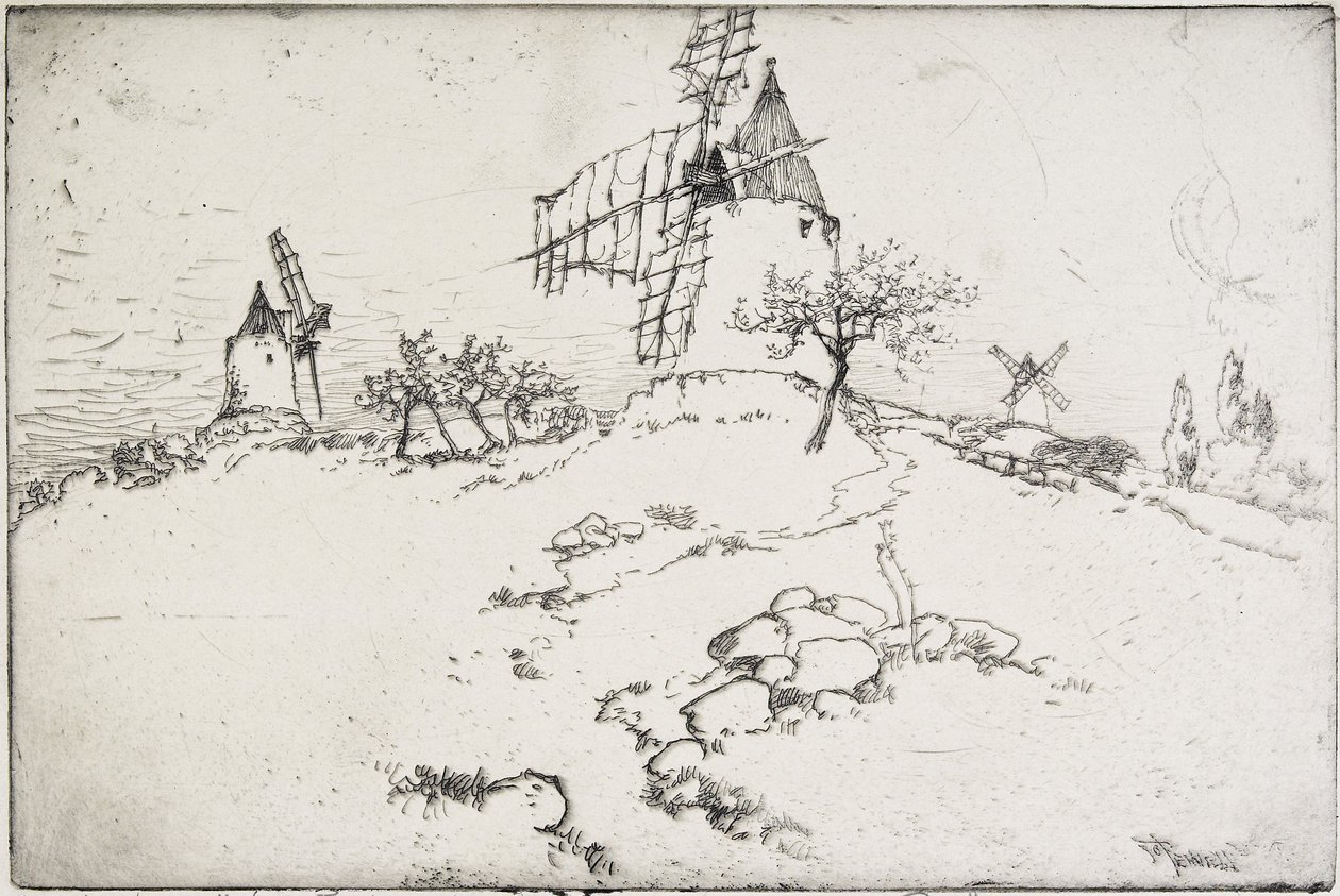 Daudets Mühle, 1893 von Joseph Pennell