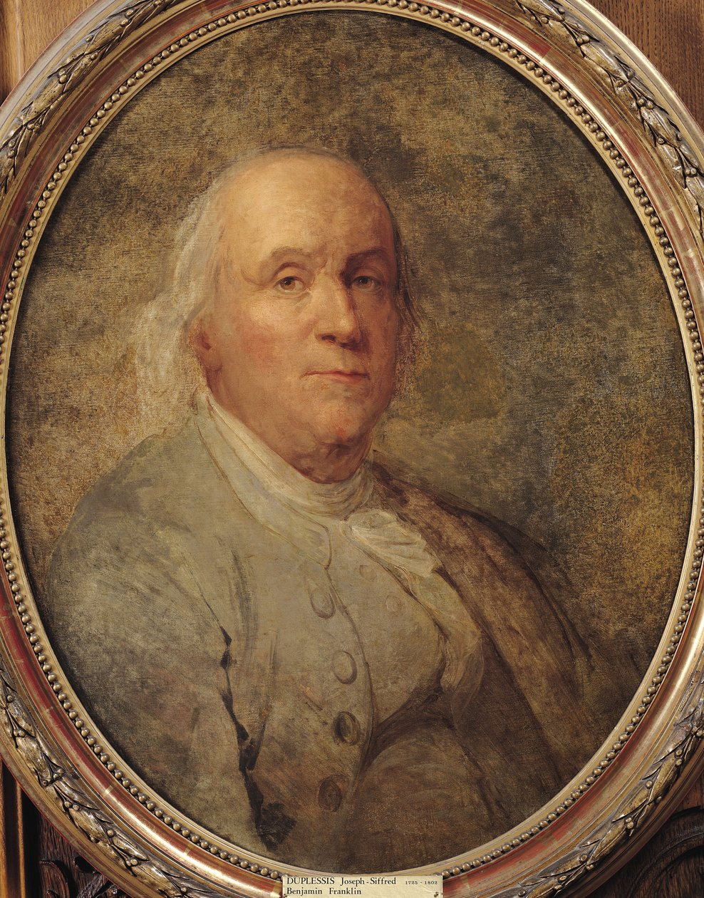 Porträt von Benjamin Franklin, ca. 1780 von Joseph Siffred Duplessis