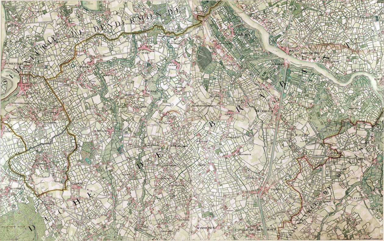Karte von Willebroeck von Joseph de Ferraris