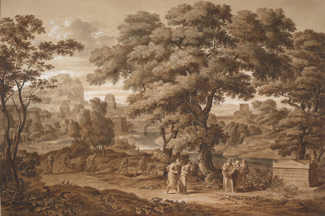Ödipus und Antigone verlassen Theben von Joseph Anton Koch