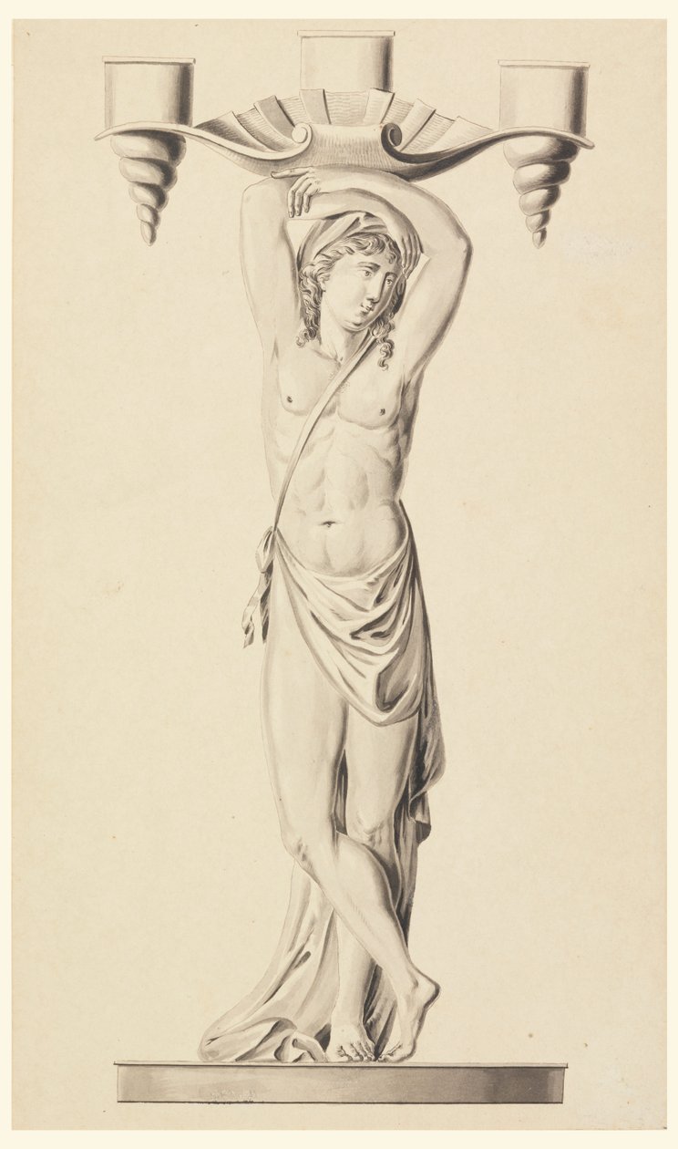 Entwurf für einen Kerzenhalter von Joseph Anton Seethaler Ii