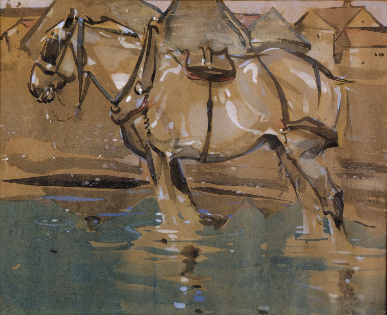 Der Trinkteich von Joseph Crawhall