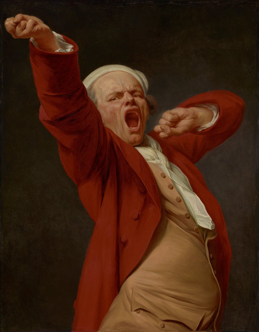 Selbstporträt, gähnend von Joseph Ducreux