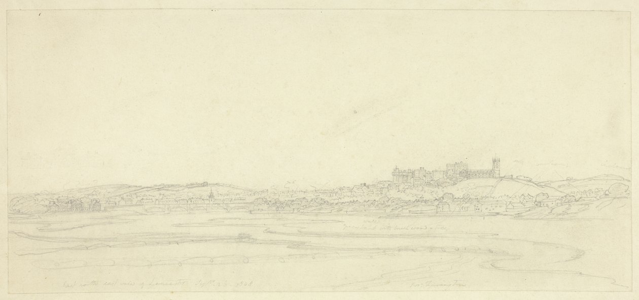 Nordostansicht von Lancaster von Joseph Farington