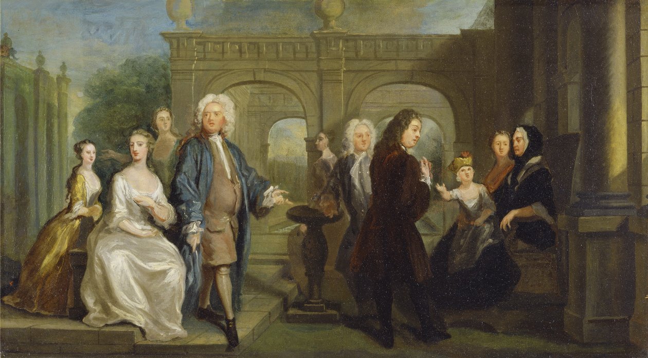 Ein Familiengespräch, ca. 1730 von Joseph Highmore