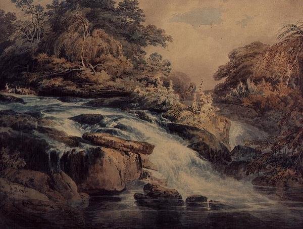 Wasserfall in Hampton Court von Joseph Mallord William Turner
