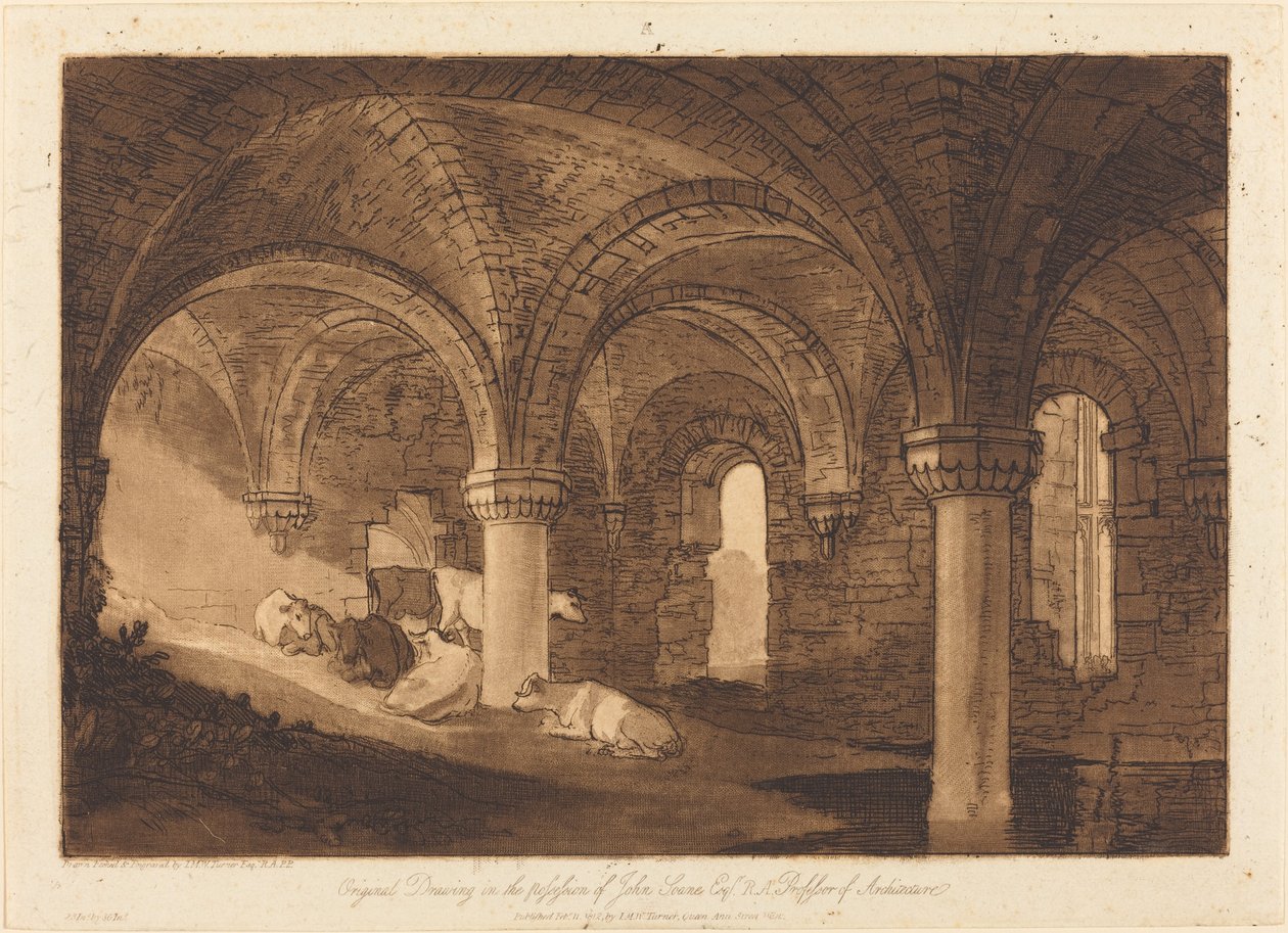 Krypta der Kirkstall-Abtei von Joseph Mallord William Turner