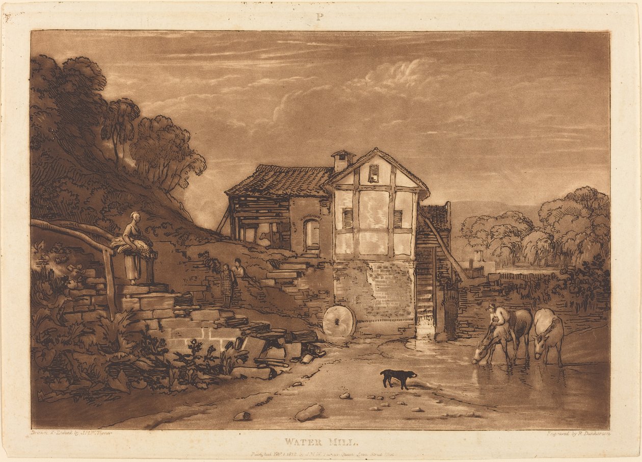 Wassermühle von Joseph Mallord William Turner and Robert Dunkarton