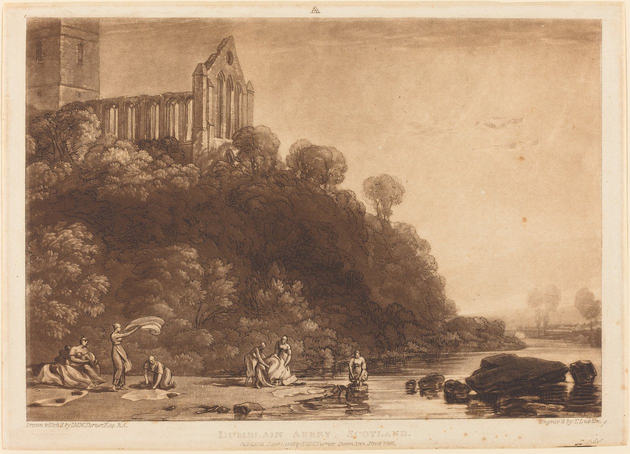 Dumblain Abbey von Joseph Mallord William Turner and Thomas Goff Lupton