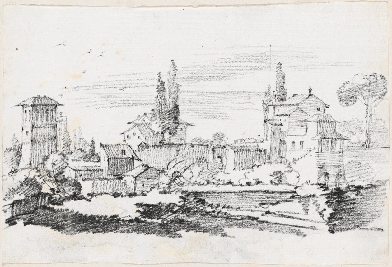 Häuser in Italien von Joseph Marie Vien