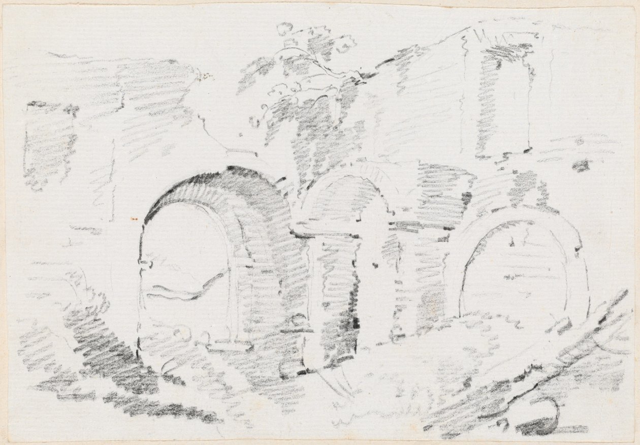 Römische Mauern von Joseph Marie Vien