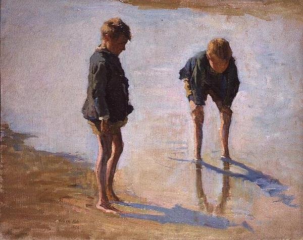 Im seichten Wasser von Joseph Milner Kite