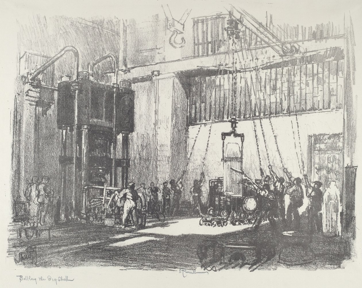 Die große Granate abfüllen von Joseph Pennell