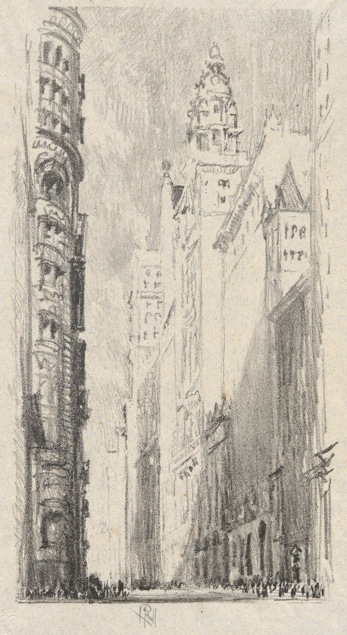 Broadway Towers von Joseph Pennell