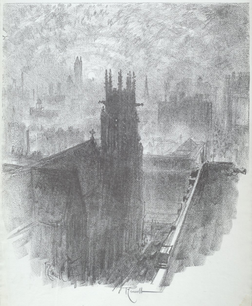 Christ Church, St. Louis, 1919 von Joseph Pennell