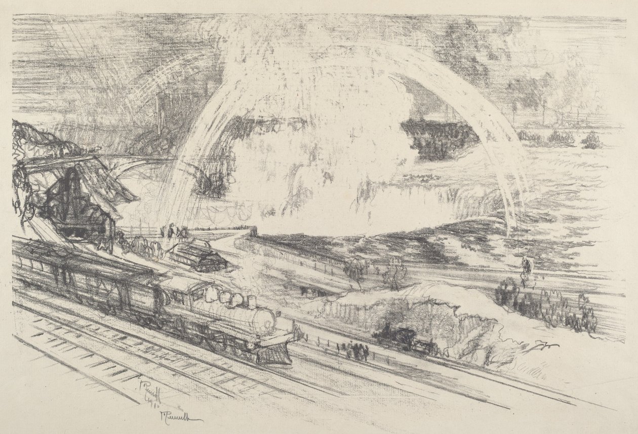 Falls Station, Niagara von Joseph Pennell