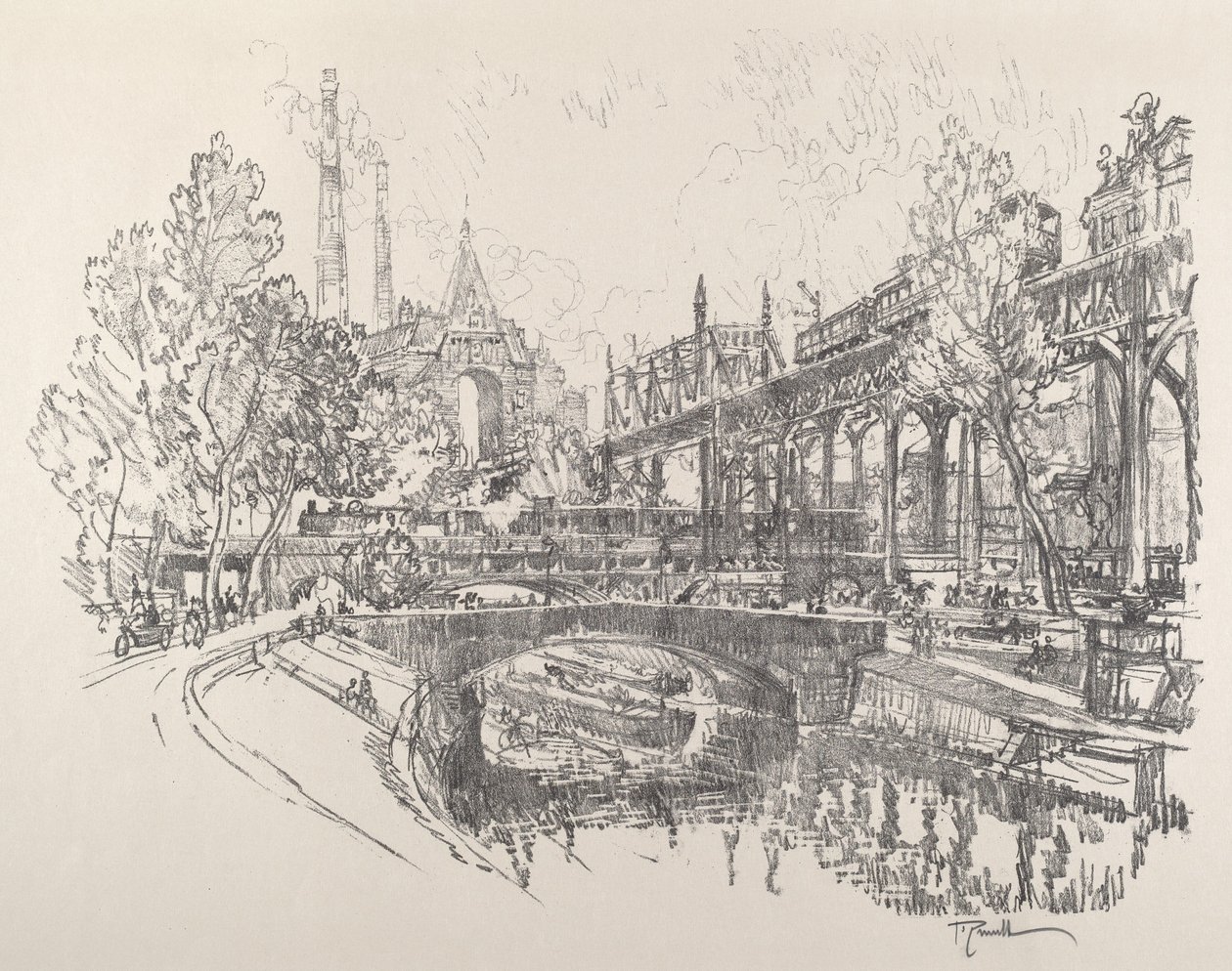 Landwehrkanal, Berlin von Joseph Pennell