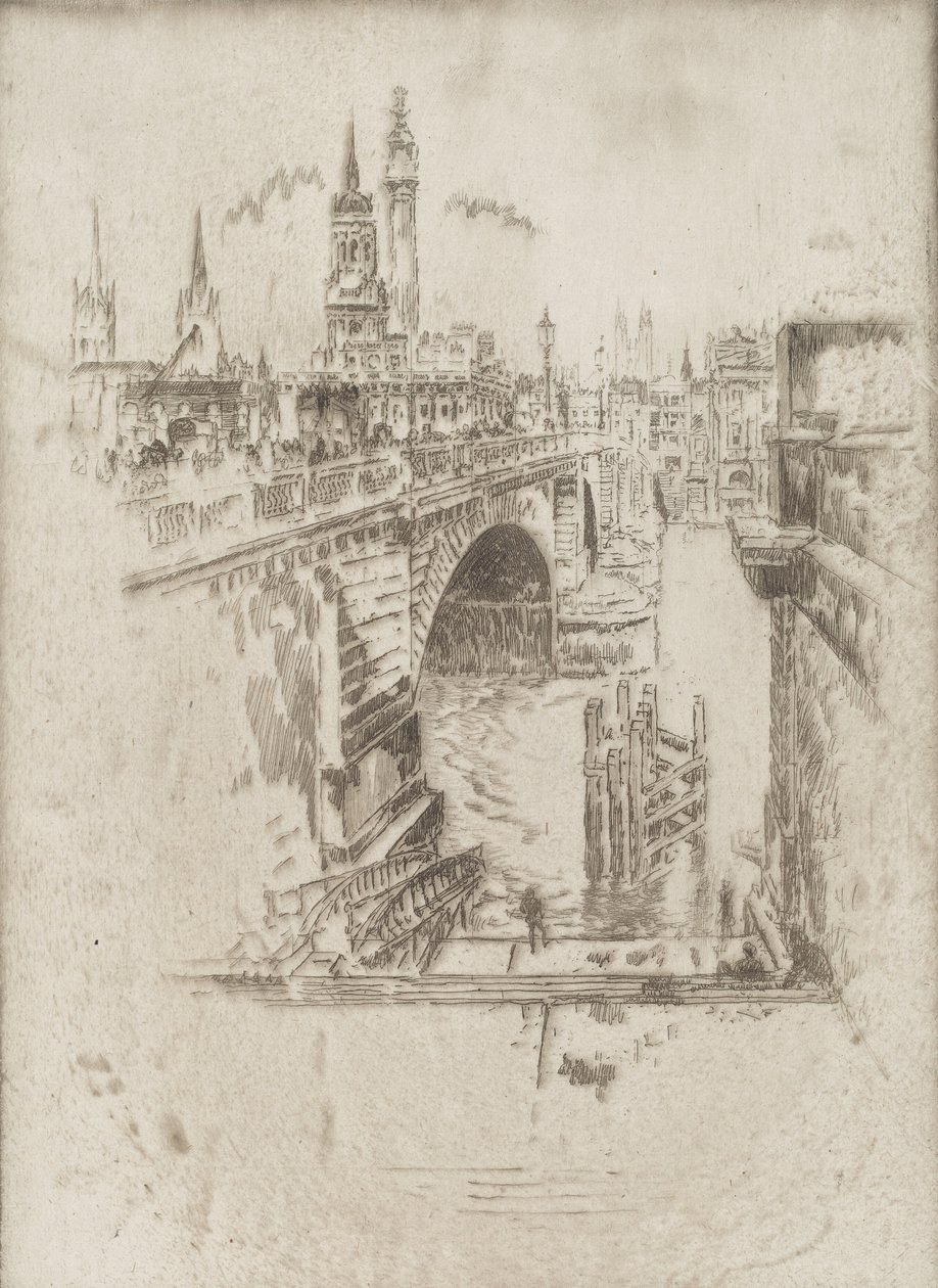 London Bridge Stufen von Joseph Pennell
