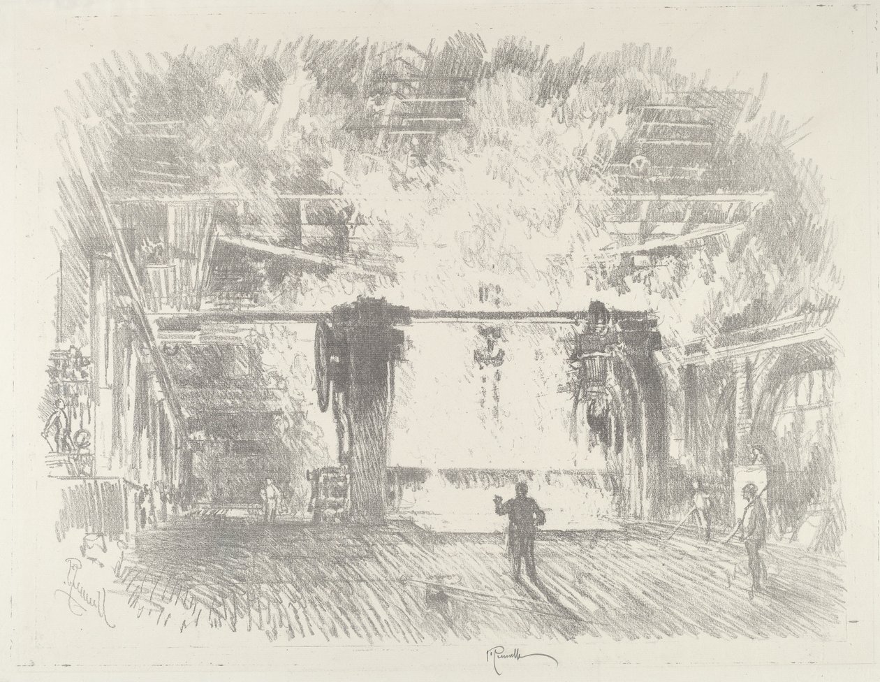 Panzerplattenherstellung von Joseph Pennell