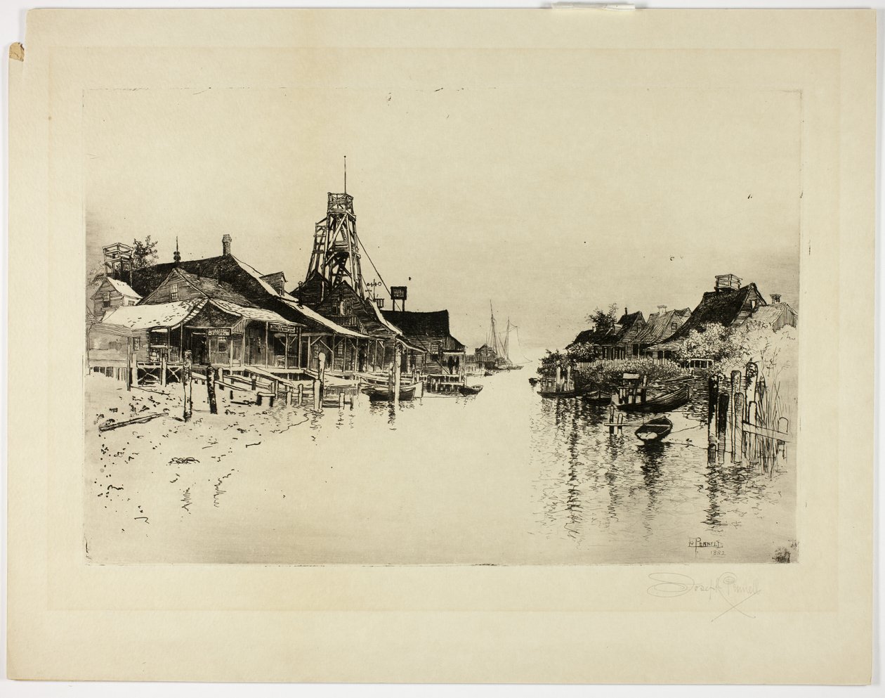 Pilot Town, La. von Joseph Pennell