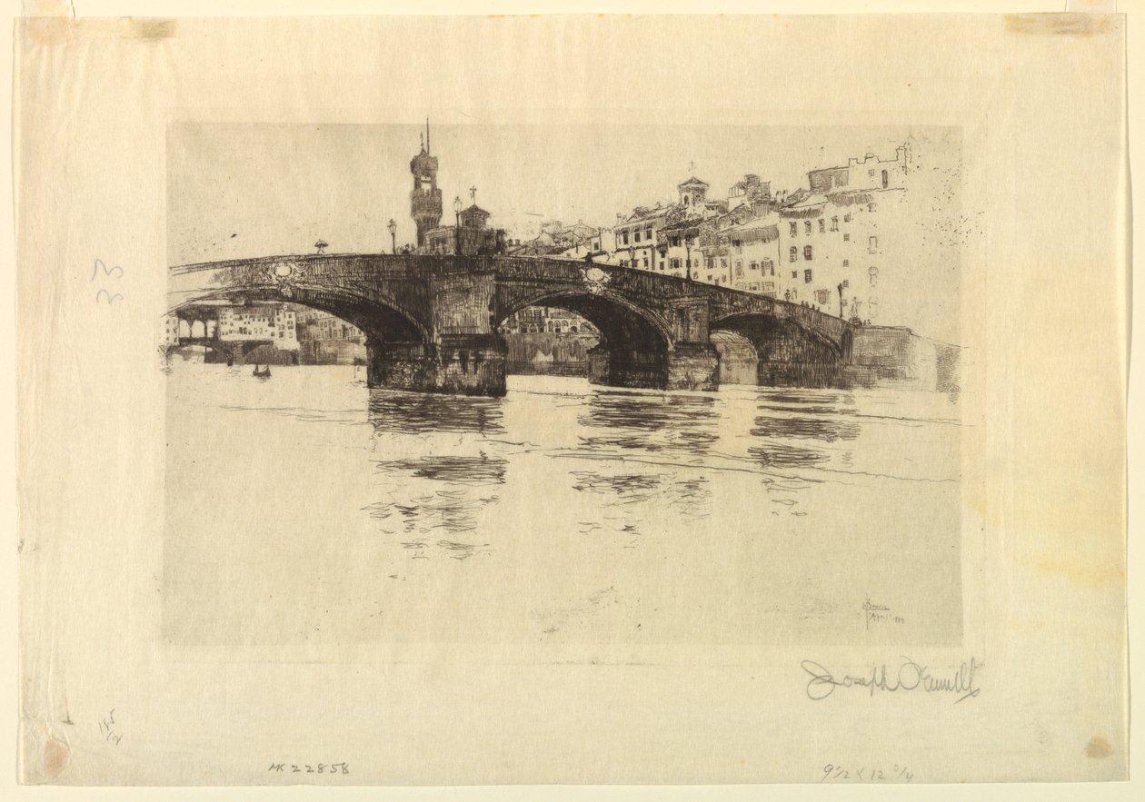 Ponte San Trinita, Florenz von Joseph Pennell