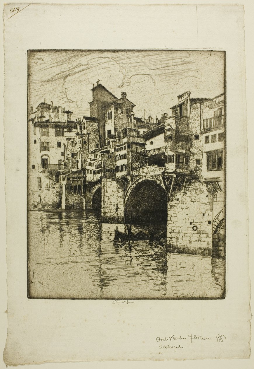 Ponte Vecchio, Florenz von Joseph Pennell