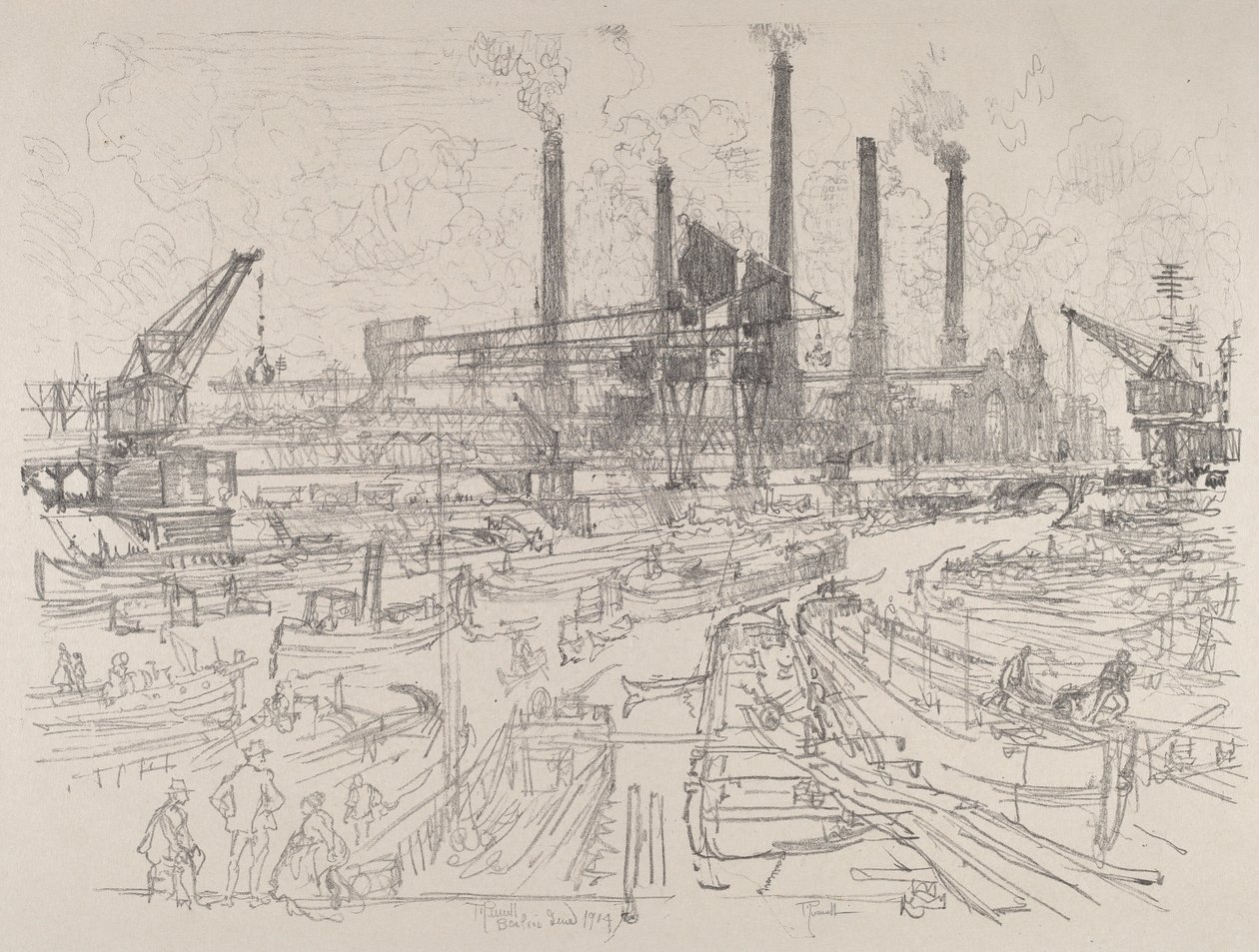 Kraftwerk, Berlin, 1914 von Joseph Pennell