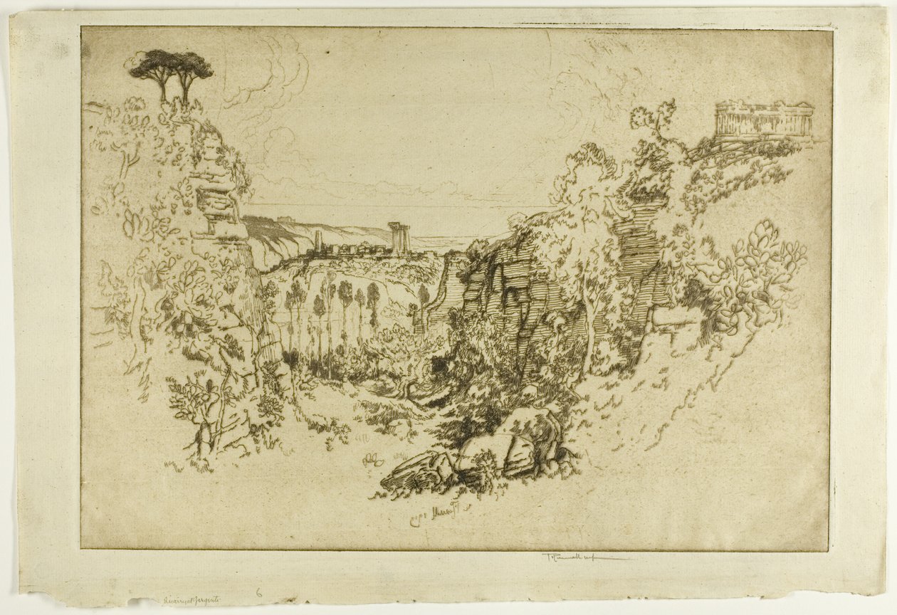 Steinbruch bei Girgenti von Joseph Pennell