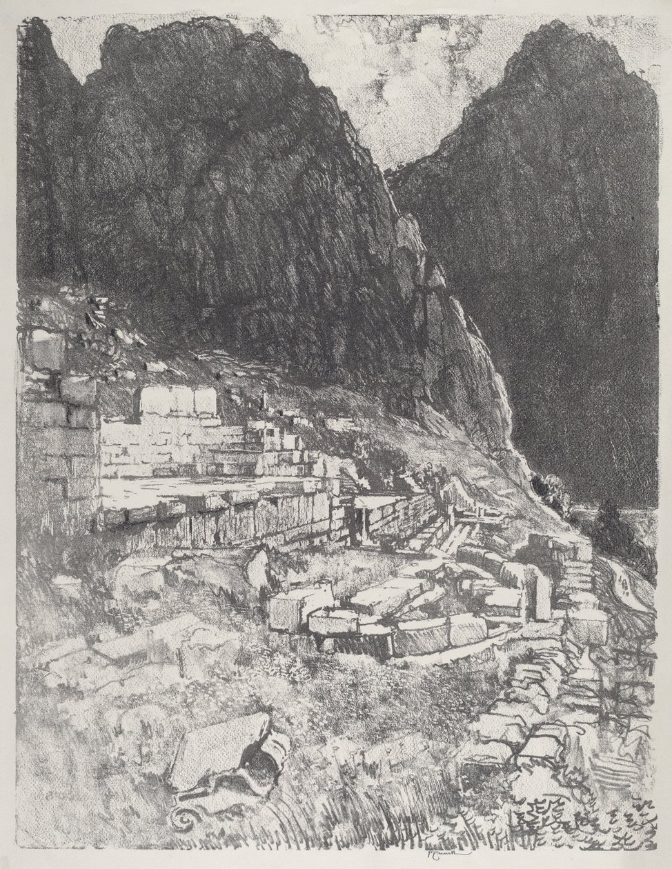 Sitze der Mächtigen, Delphi von Joseph Pennell